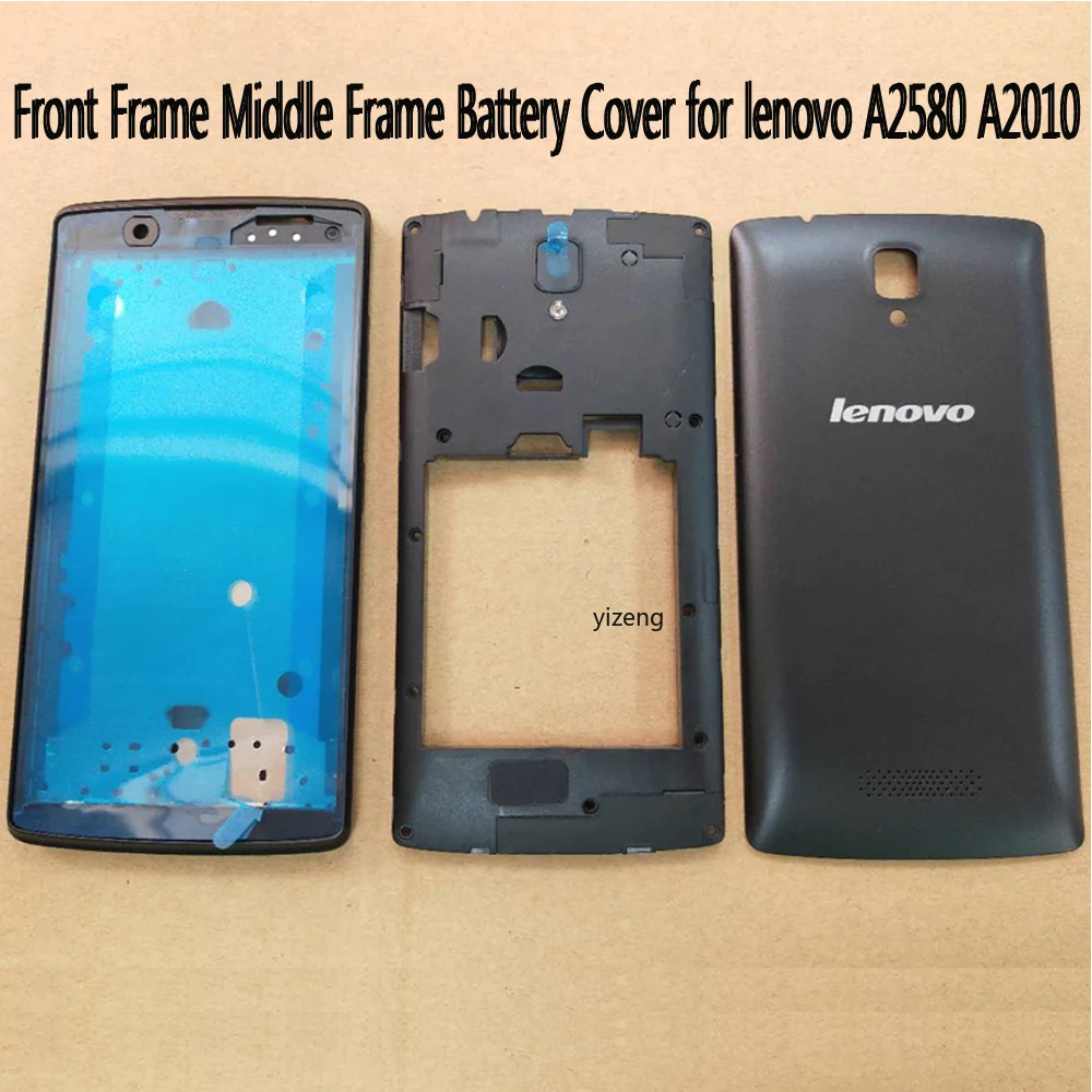 Корпус для Lenovo A2580 A2010 передняя рамка средняя задняя крышка батарейного отсека