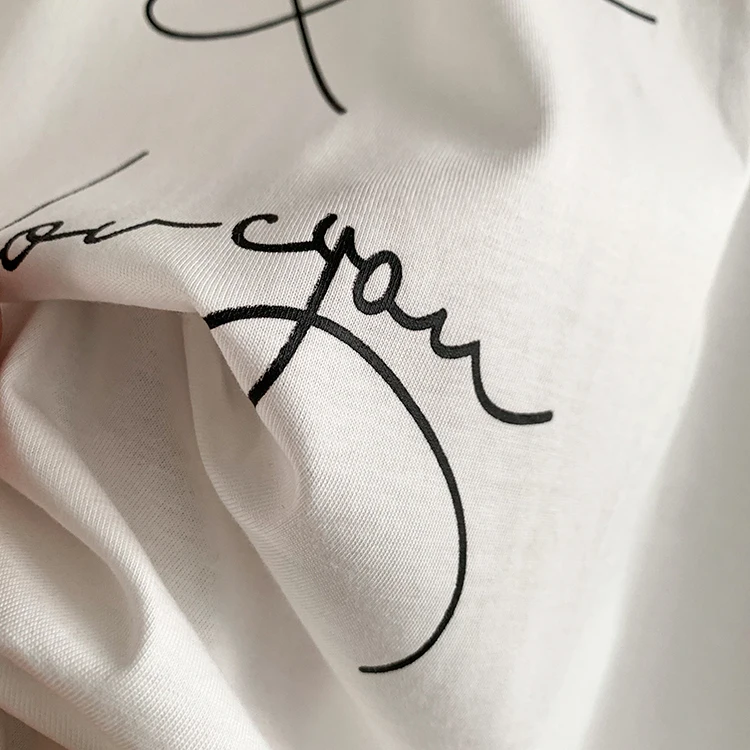 

Twicefanx Harajuku T Shirts Women Clothing Tshirts Vintage Short Sleeve Tops Kawaii Summer New Tees Cotton Hand-Painted 788B
