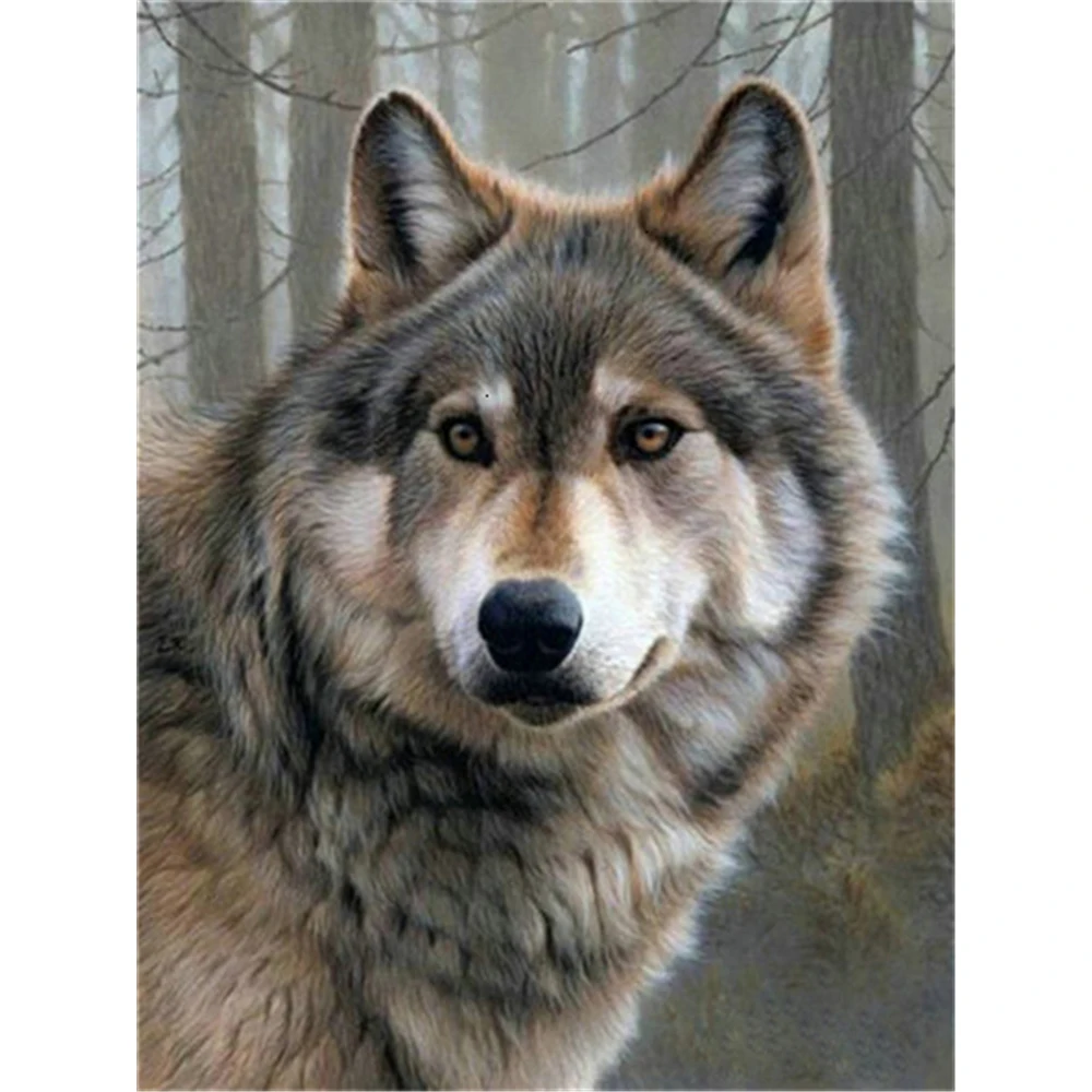 

Animal Wolf Pre-Printed 11CT Cross Stitch Embroidery Full Kit DMC Threads Hobby Handmade Handicraft Handiwork Decor