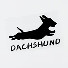 Забавная наклейка для автомобилей бег животных такса собака виниловая наклейка бампер автомобиля кузов заднее стекло декоративные наклейки водонепроницаемые, 15 см * 9 см