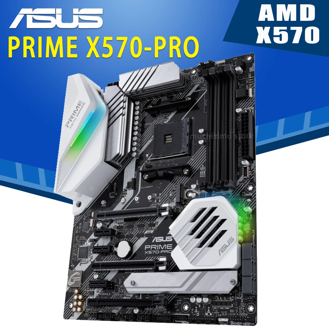 Kaufen Buchse AM4 Asus PRIME X570-PRO Motherboard DDR4 128GB M.2 SATA3 RGB PCI-E 4,0 Desktop X570 Placa-Mãe AM4 Gaming ATX Verwendet