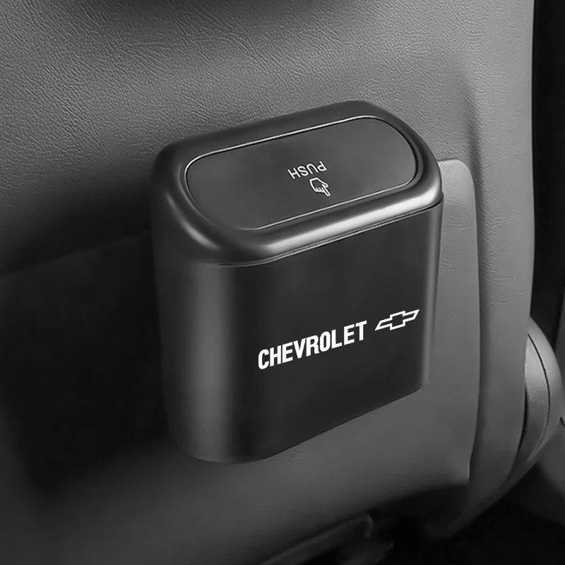 

Car Rubbish Bin Multifunction Pressing Type Garbage Organizer Storage Box Trash Can For Chevrolet Captiva Colorado Cruze Spark