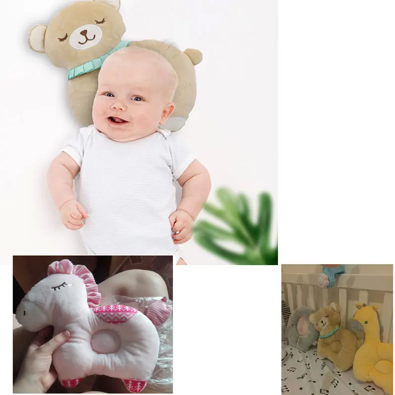 Детская подушка детская для сна с защитой от опрокидывания головы и шеи плюшевые