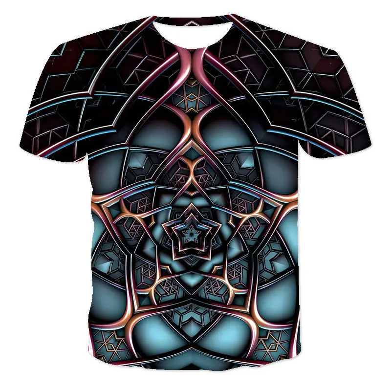 

The Latest 3D Printing Colorful Unisex Short-Sleeved Personalized Round Neck Pullover XXS-6XL Plus Size T-Shirt Wholesale