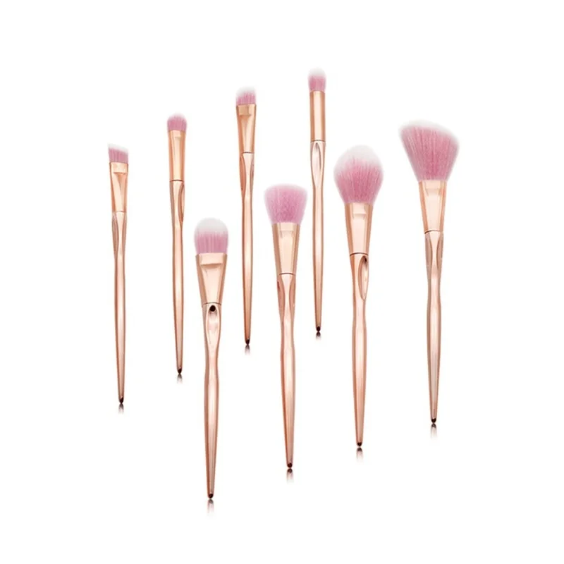 4/8 шт. набор Золотое сердце Форма розовые волосы кисти для макияжа косметический