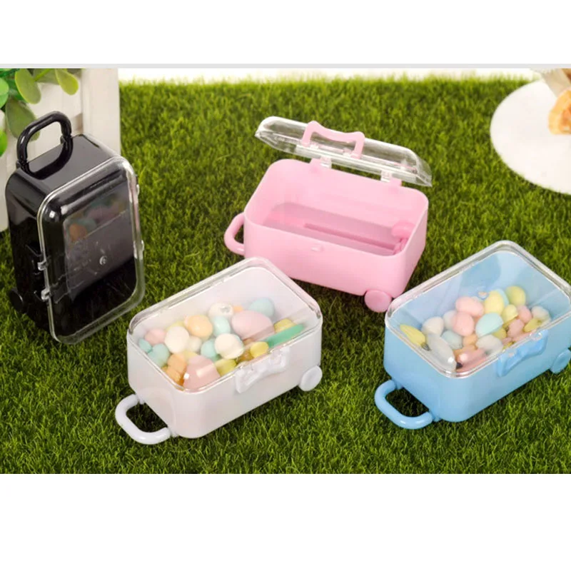 20 штук пластиковых мини милые прокатки масштабных дорожных чемоданов коробка