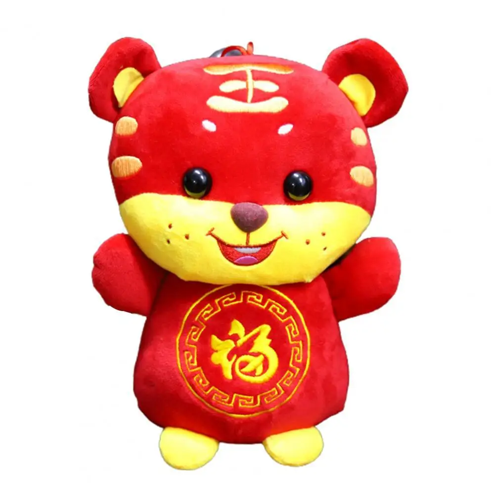 

Милая плюшевая кукла Тигр игрушка Очаровательная не деформирующаяся мягкая полипропиленовая хлопковая набивная кукла китайская Празднич...