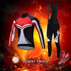 2022 зимний теплый флисовый комплект из Джерси для дорожного велосипеда Мужская одежда для велоспорта нагрудник гелевый Комплект Профессиональная велосипедная одежда костюм для горного велосипеда теплая униформа Одежда