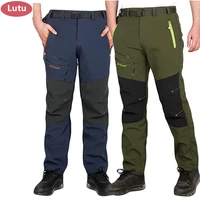 lutu warm autumn winter softshell hiking pants men waterproof outdoor trousers sports camping trekking cycling ski fleece pants