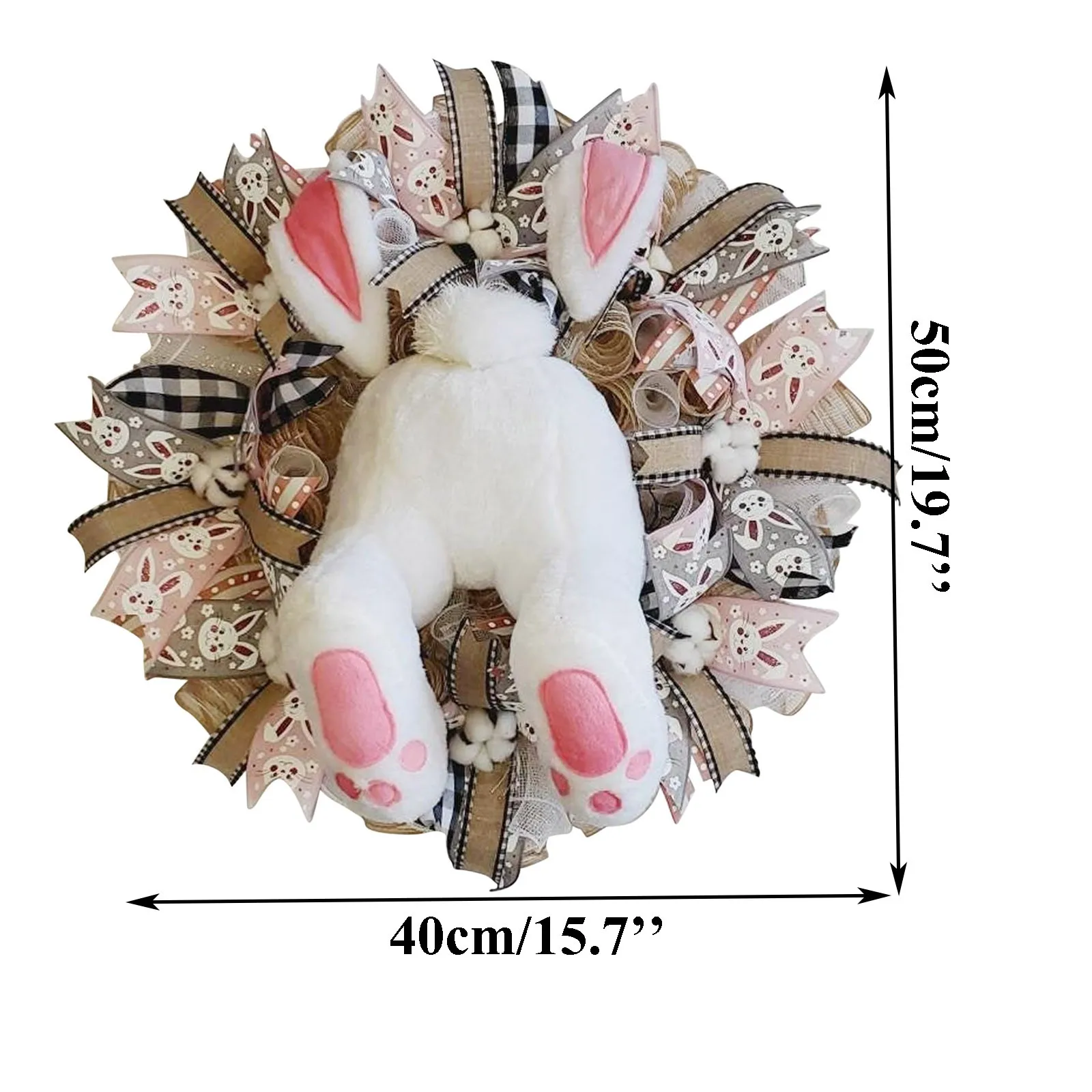 

Easter Bunny Decoration Wreath Easter Wreath Front Door Signs Easter Hanging Thief Bunny Butt Ears Feet Garland Wreath J60