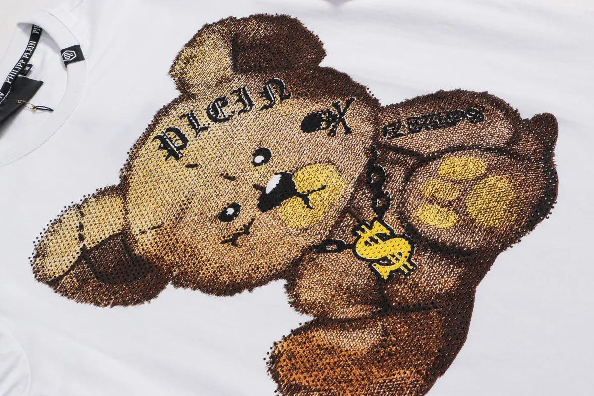 

Philipp Plein PP Short Sleeve T-shirt PP Clothes Brand Name Clothes Cotton