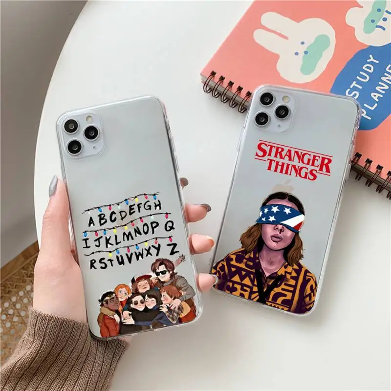 

Stranger things Phone Case Transparent for Clear iPhone case 11 12 mini pro XS MAX 8 7 6 6S Plus X 5S SE 2020 XR