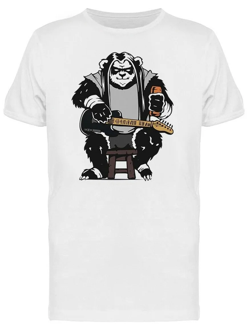 Мужская футболка Angry Stylized Black Panda с изображением новой забавной футболки унисекс |