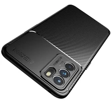 Carbon Fiber Cover For Oppo Reno 6 5G Case Bumper Silicone Funda Oppo Reno6 5G Ultra Thin Back Case For Oppo Reno 6 5G 6.43 inch