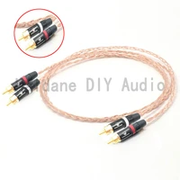 hifi bold version 8cu single crystal copper rca to rca audio cable 2rca interconnect cable ofc cable