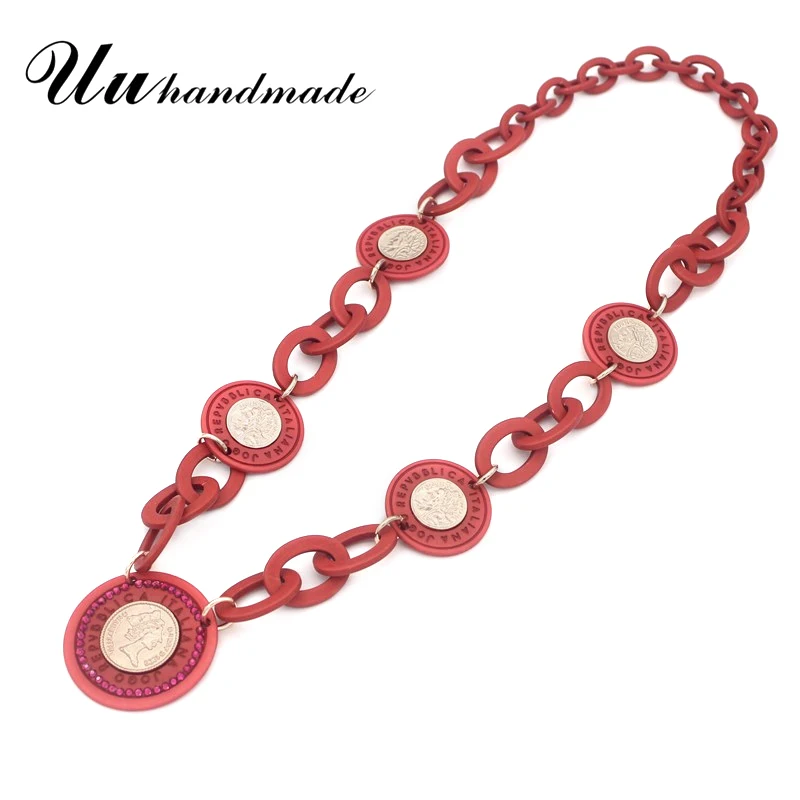 Модные Акриловые круглые ожерелья королевы Аватара ювелирные браслеты и кулоны