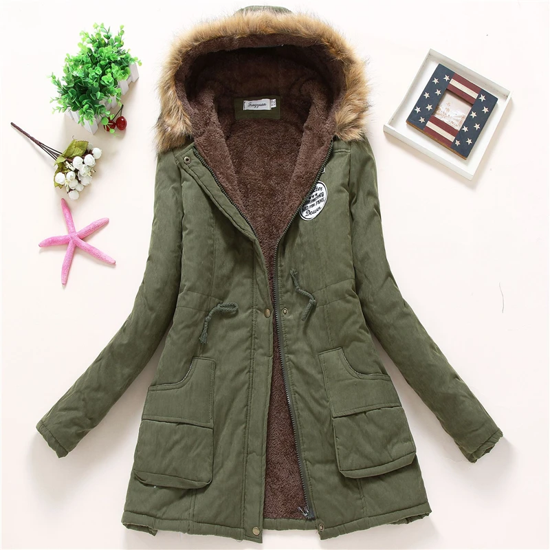 

2020 Hooded Faux Fur Coats Long Jacket Women Thick Warm Slim Long Sleeve Jacket Pockets Button Zipper Plus Size Coat Parkas