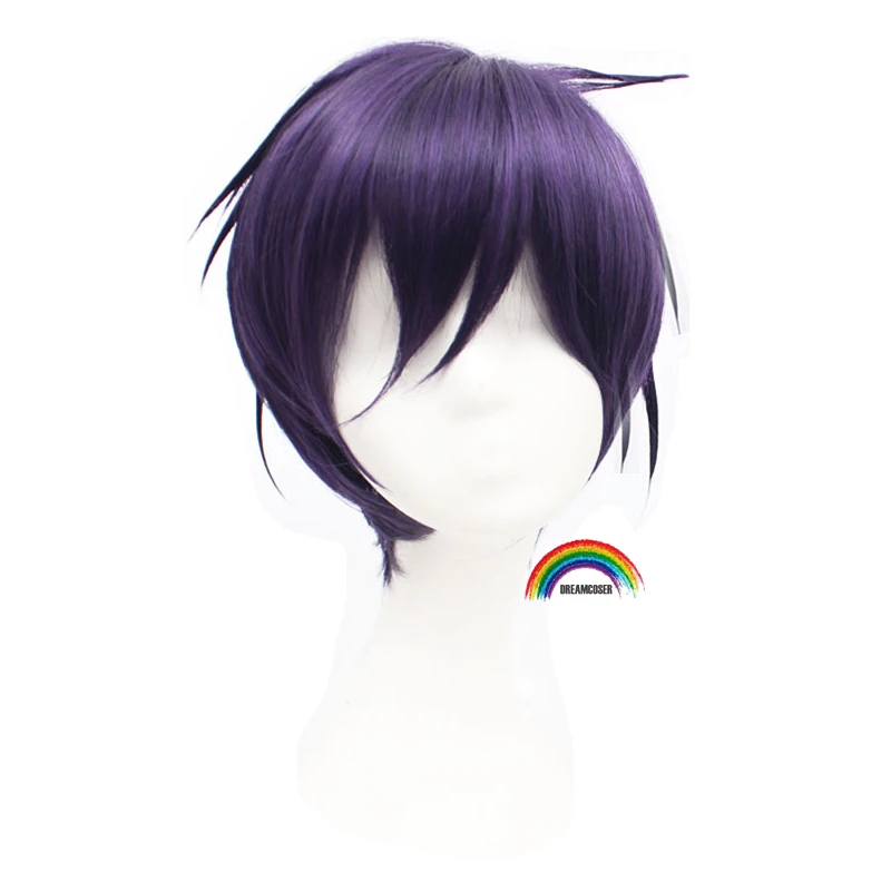 Костюм для косплея из коротких синтетических волос черный фиолетовый Noragami yato