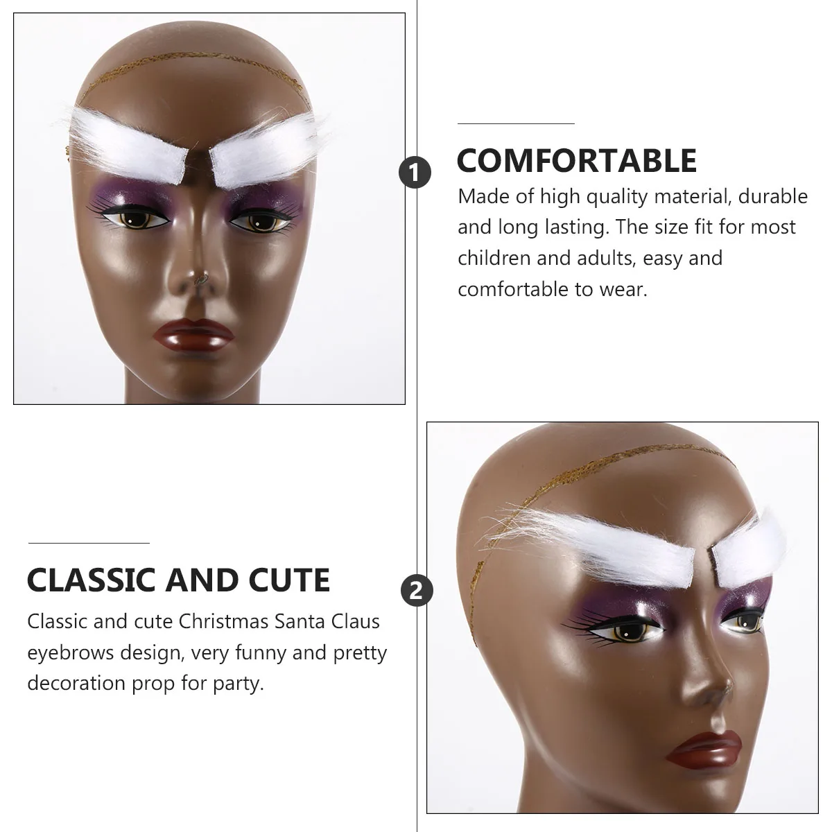 2 пары искусственные брови Санта Клауса|Украшения своими руками для вечеринки| |