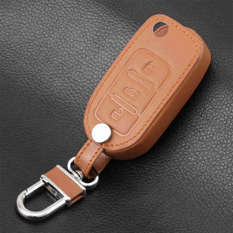 Кожаный чехол для автомобильных ключей Volkswagen VW Passat CC POLO Golf jetta tiguan Gol CrossFox Plus Eos