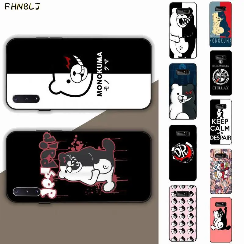 FHNBLJ милый черный чехол для сотового телефона Kumamon Danganronpa Monokuma Samsung note 3 4 5 7 8 9 10 10pro