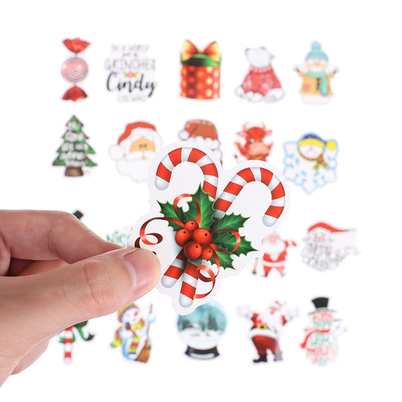 

50PCS Merry Christmas Sticker Santa Claus Snowman Decorative Stickers Child Toys