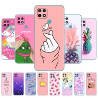 for oppo a15 case for oppo a15s back silicon soft tpu phone cover for oppoa15 cph2185 a 15 s cph2179 bumper 6 52 pink summer