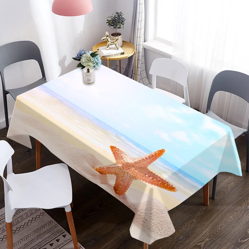 Скатерть 3D с рождественским узором водонепроницаемая ткань для журнального