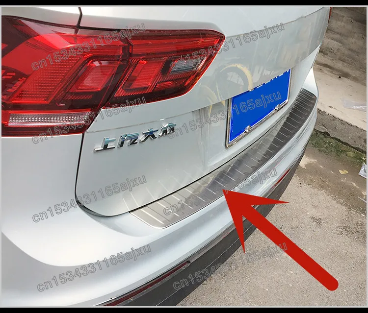 Для VW/Volkswagen Tiguan 2017 2018 2019 2020 2021 протектор заднего бампера из нержавеющей стали