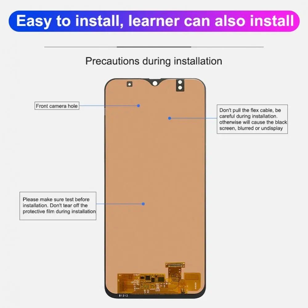 ЖК-дисплей с сенсорным экраном дигитайзер Замена Комплект для Samsung A30/A50/A50S экран
