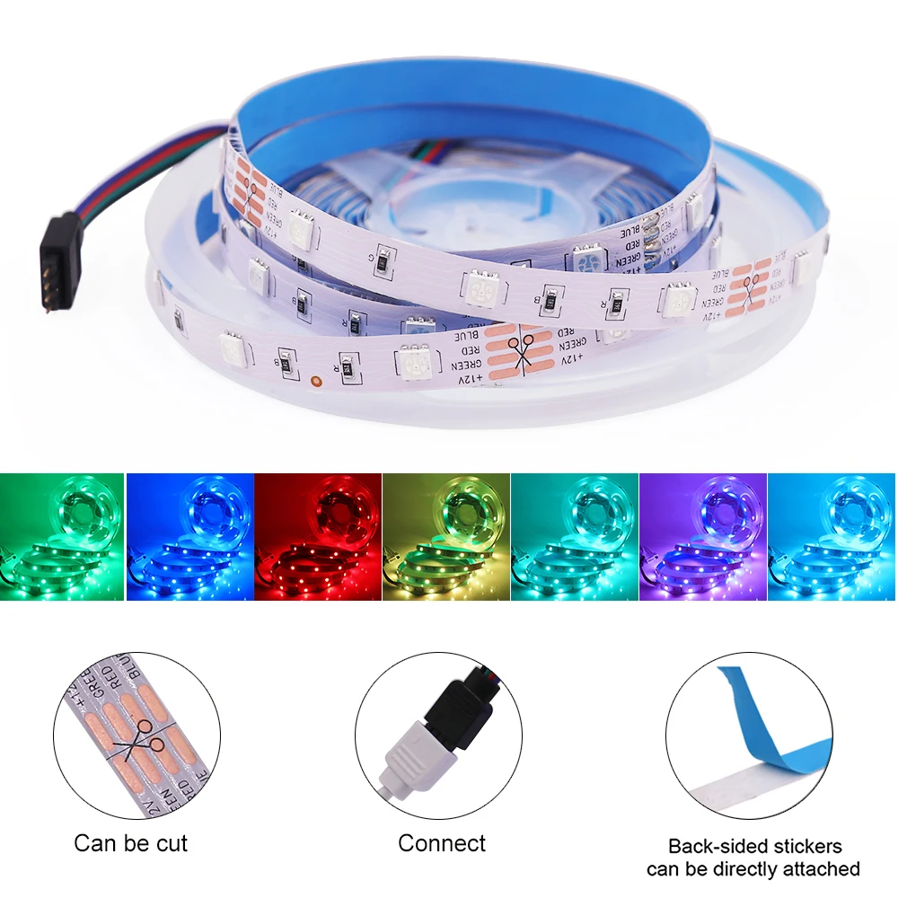 Светодиодная лента 5050 RGB светильник с поддержкой Bluetooth Гибкая Музыкальная 5 м 10 20
