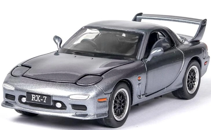 no box 1/32 MAZDA RX-7 RX 7 литая модель автомобиля игрушки для детей Детское звуковое освещение подарки мальчик игрушка автомобиль - Цвет: no box