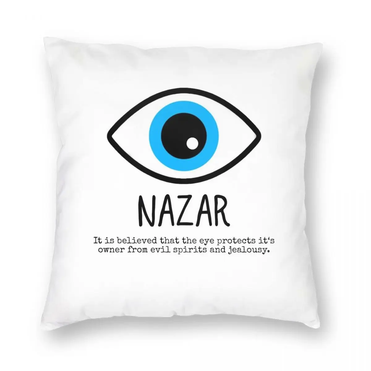 

Nazar The Evil Eye Pillowcase Polyester Linen Velvet Pattern Zip Decorative Throw Pillow Case Sofa Cushion Cover