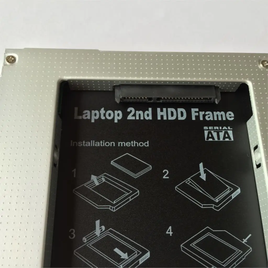 От dhl 100 шт. 9 5 мм 2-й HDD Caddy IDE к SATA 2 корпус для ноутбука адаптер SSD жесткий диск