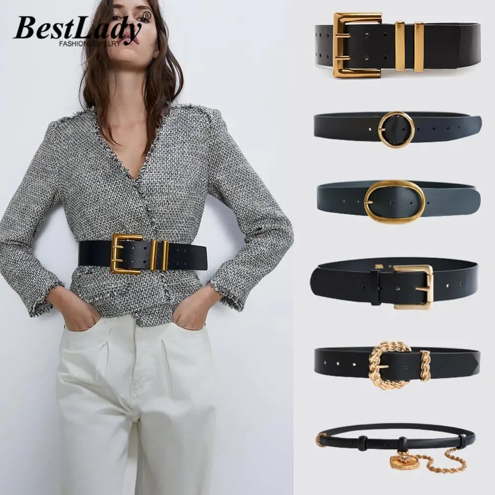 

Ремень Best Lady ZA из натуральной искусственной кожи Женский, винтажный Повседневный декоративный пояс с пряжкой с язычком в стиле панк, аксесс...