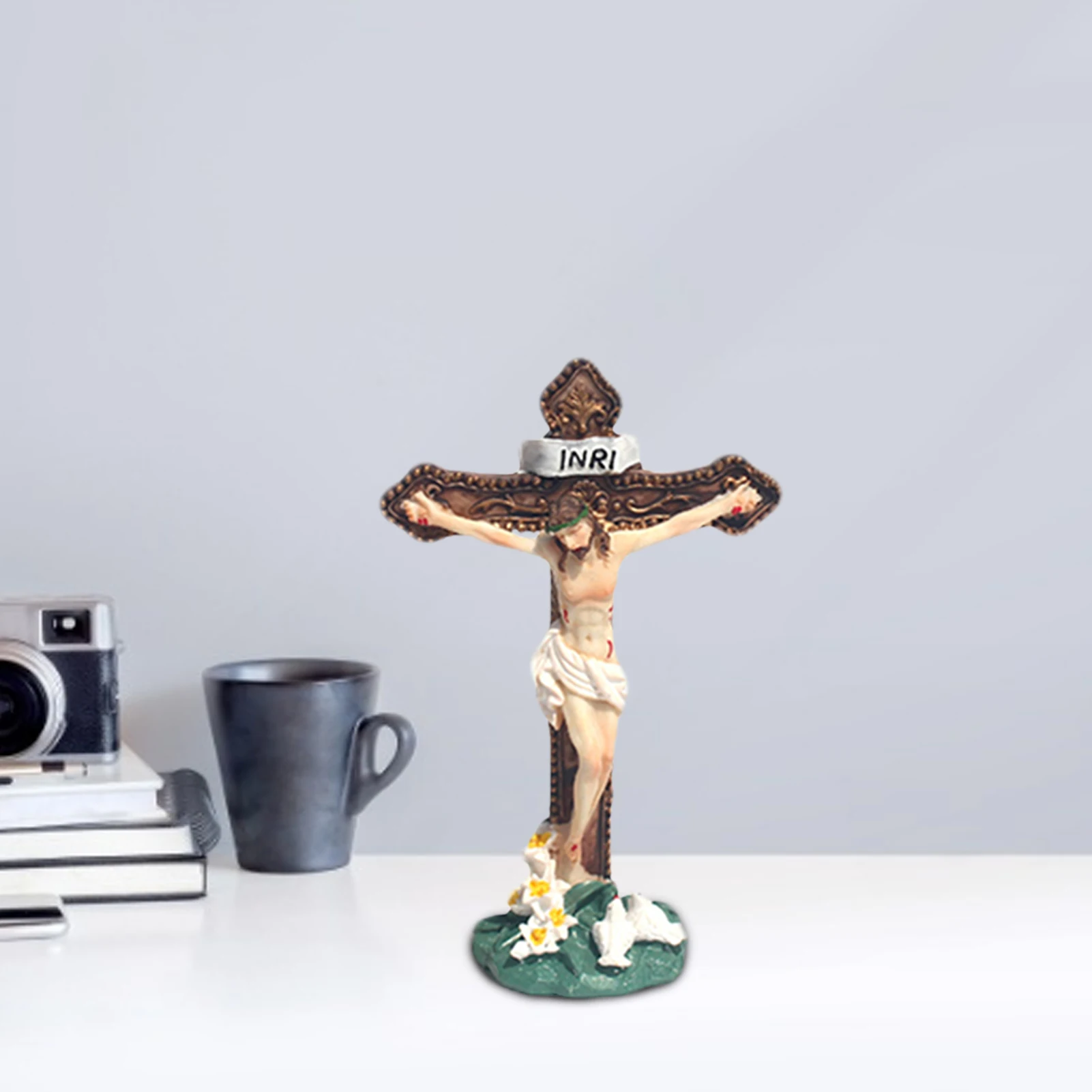 Статуэтка Креста с распятием Иисуса Христа статуэтка для украшения автомобиля