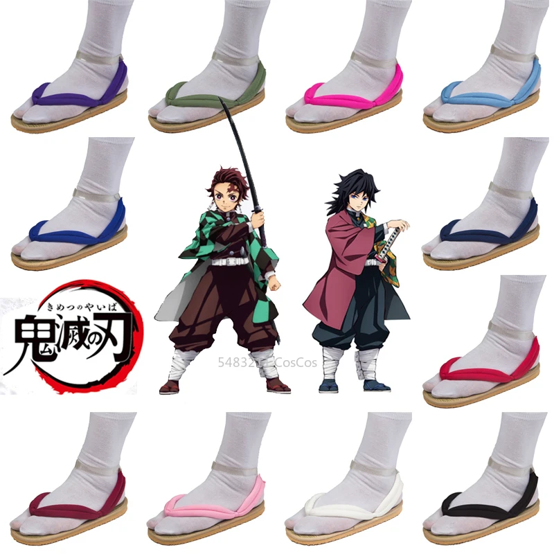 Тапочки для косплея Kamado Tanjirou Nezuko Geta Clogs Agatsuma Zenitsu сланцы взрослых и детей|Туфли| |