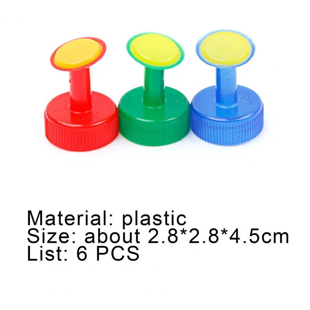 

6Pcs Sprayer Nozzles Convenient Reusable Plastic Random Color Watering Sprinklers for Outdoor 2.8cmx2.8cmx4.5cm