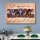 Бог говорит, что вы плакатов, сахарный череп Винтаж плакат, старшая сестра, Мексиканский череп девушка плакат, принты для домашнего декора стены искусства холст