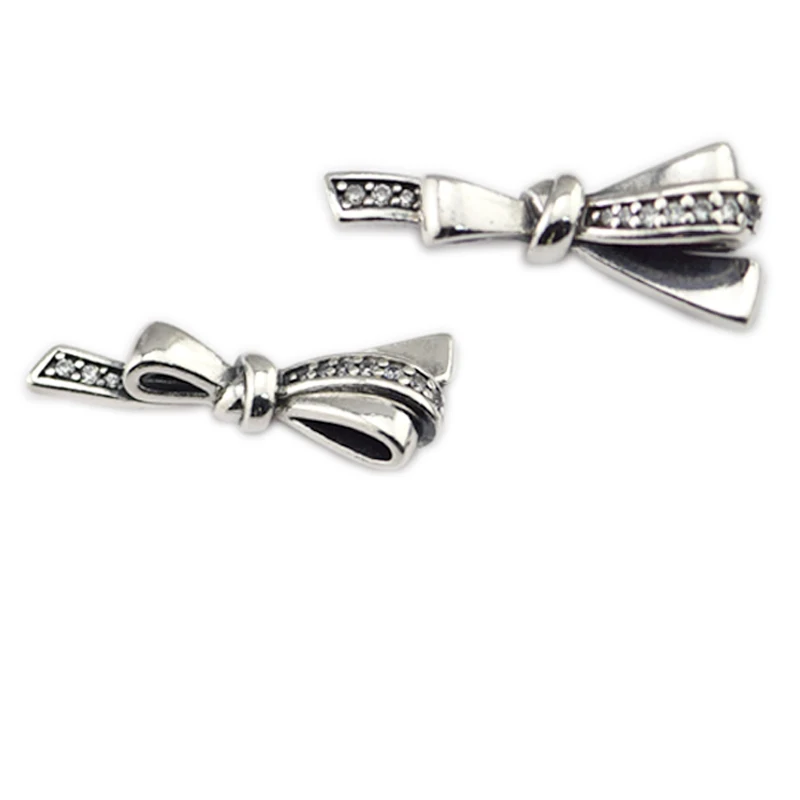 

Woman Earrings Brilliant Bow Earring Studs Elegant Jewelry Making 925 Original Silver Fashion Earring Studs