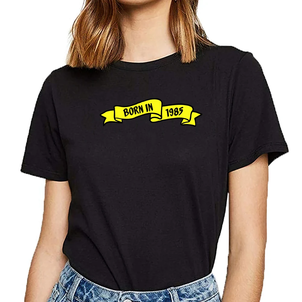 

Tops T Shirt Women1985 Hip Hop Vintage Print Female Tshirt