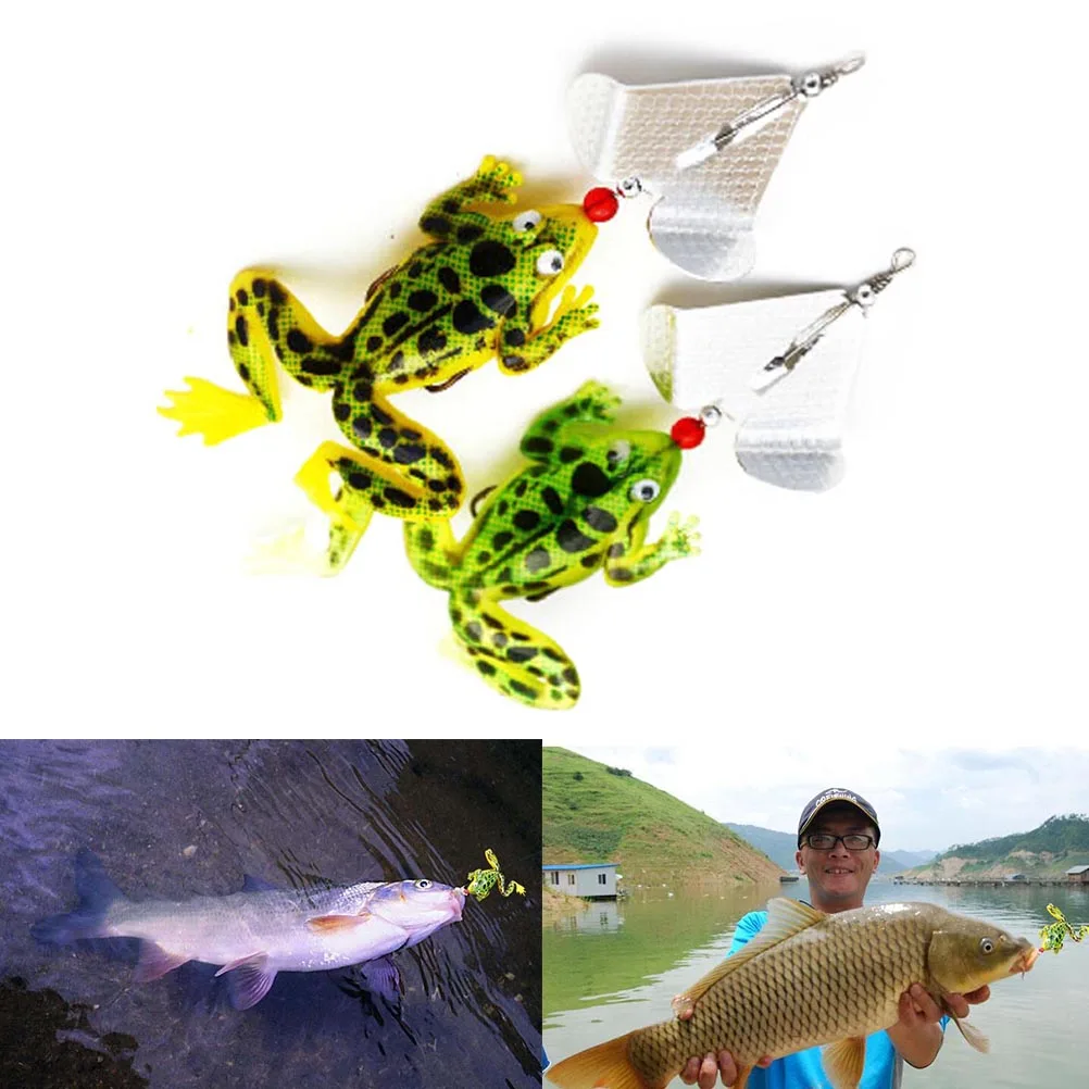 

1Pc 15g Rubber Frog Shape Soft Fishing Lures Bass Crank Bait Tackle Hook Fishing Accessories 8*5cm