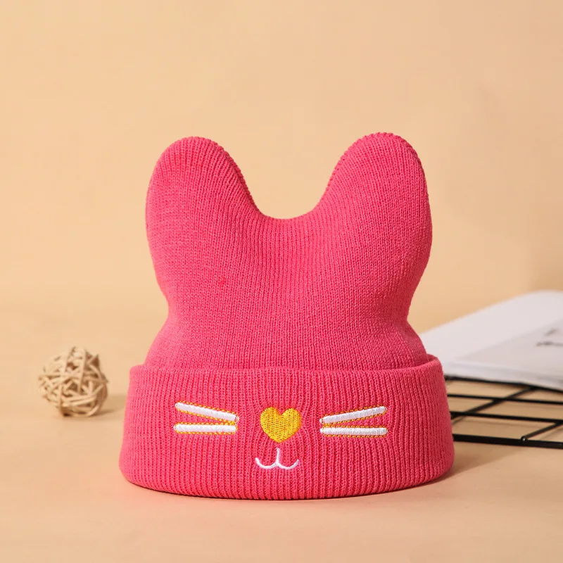 2021 New Cute Baby Hats Cartoon Warm Thermal Knitted Caps Autumn Winter Soft Hat for Boys Girls Infants Kids Dropshipping | Детская