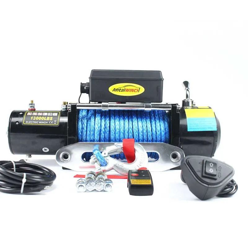 12v/24v 13000 фунт прочной нейлоновой веревки внедорожные лебедки электрические