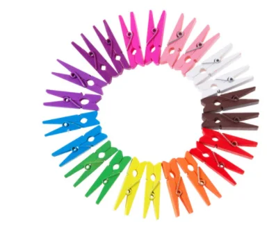 Качество 30 мм 20 г Мини красочная деревянная одежда фото бумага колышек булавки