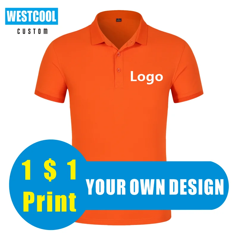 

High-End 8 Pure Color Lapel Short Sleeve Polo Shirt Custom Logo Embroidery Polo Shirt Brand Printed Fashion Tops WESTCOOL