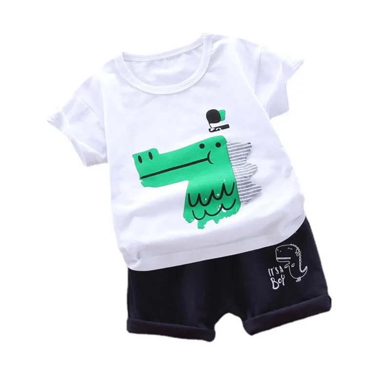 

New Summer Baby Girl Clothes Children Cute Cartoon Casual T-Shirt Shorts 2Pcs/Sets Toddler Costume Boys Outfits Kids Tracksuits