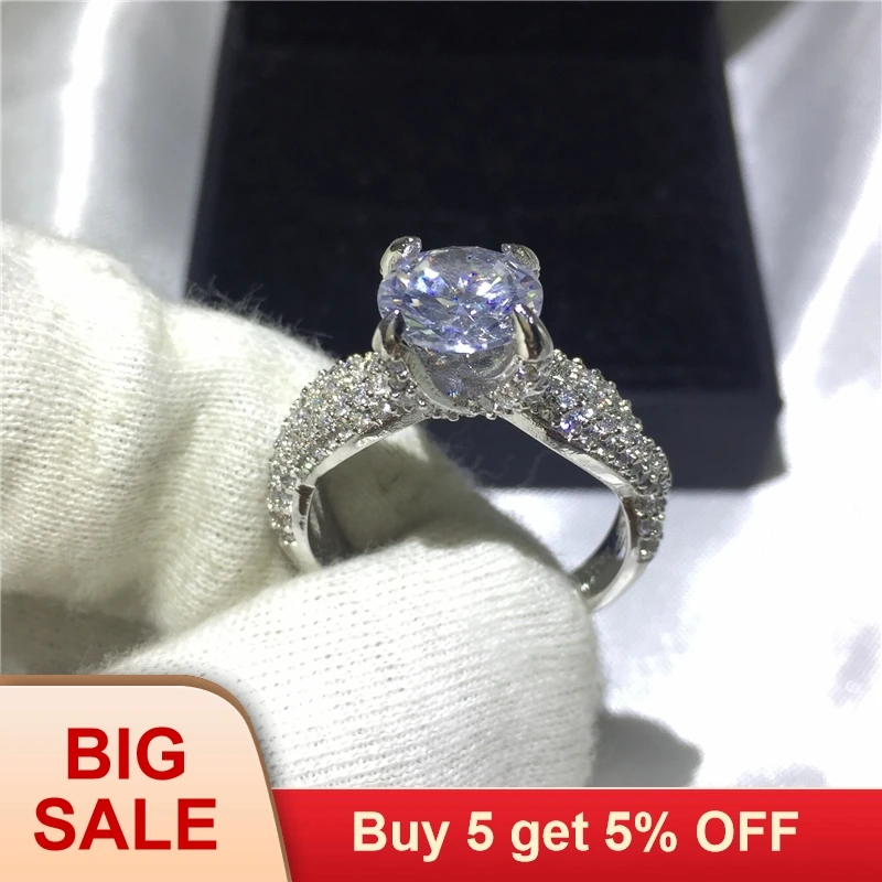 Обручальное кольцо с цирконом для женщин роскошный комплект колец в виде коготь