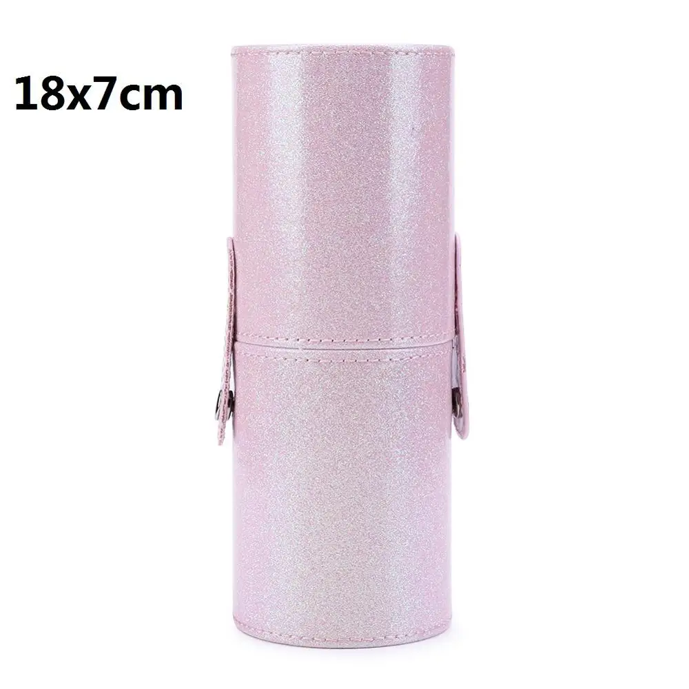 18x7cm Pink Мода путешествия пустые кисти для макияжа держатель для хранения из искусственной кожи косметические кисти для путешествий ручка держатель Органайзер макияж инструменты - Handle Color: 18x7cm Pink