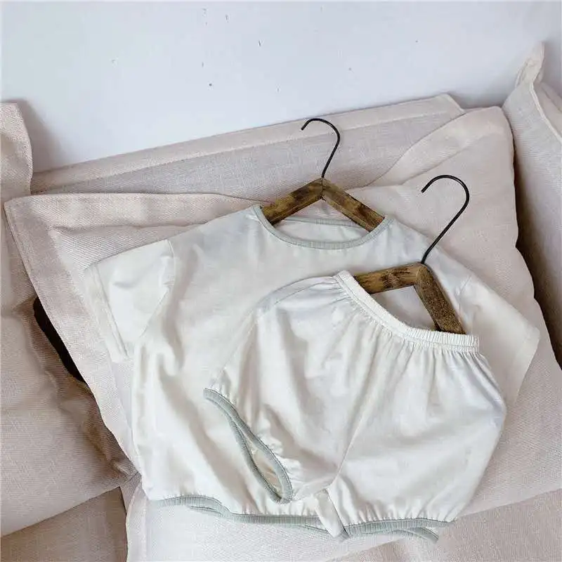 Детская одежда Новинка лета 2020 Детский костюм в Корейском стиле домашний из двух